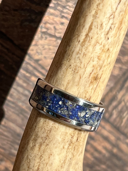 Custom 1 Channel Cremation Ashes Memorial Ring