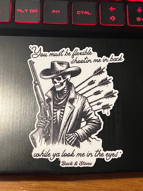 Shoot me in the back Sticker