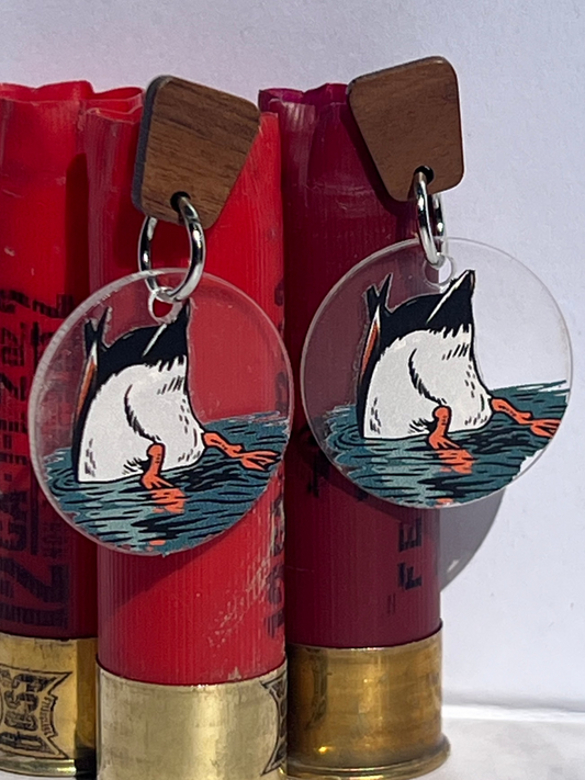 duck butt in the air earrings