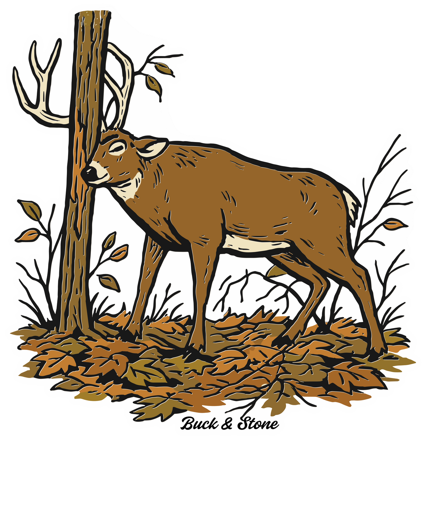 Rub it  deer sticker
