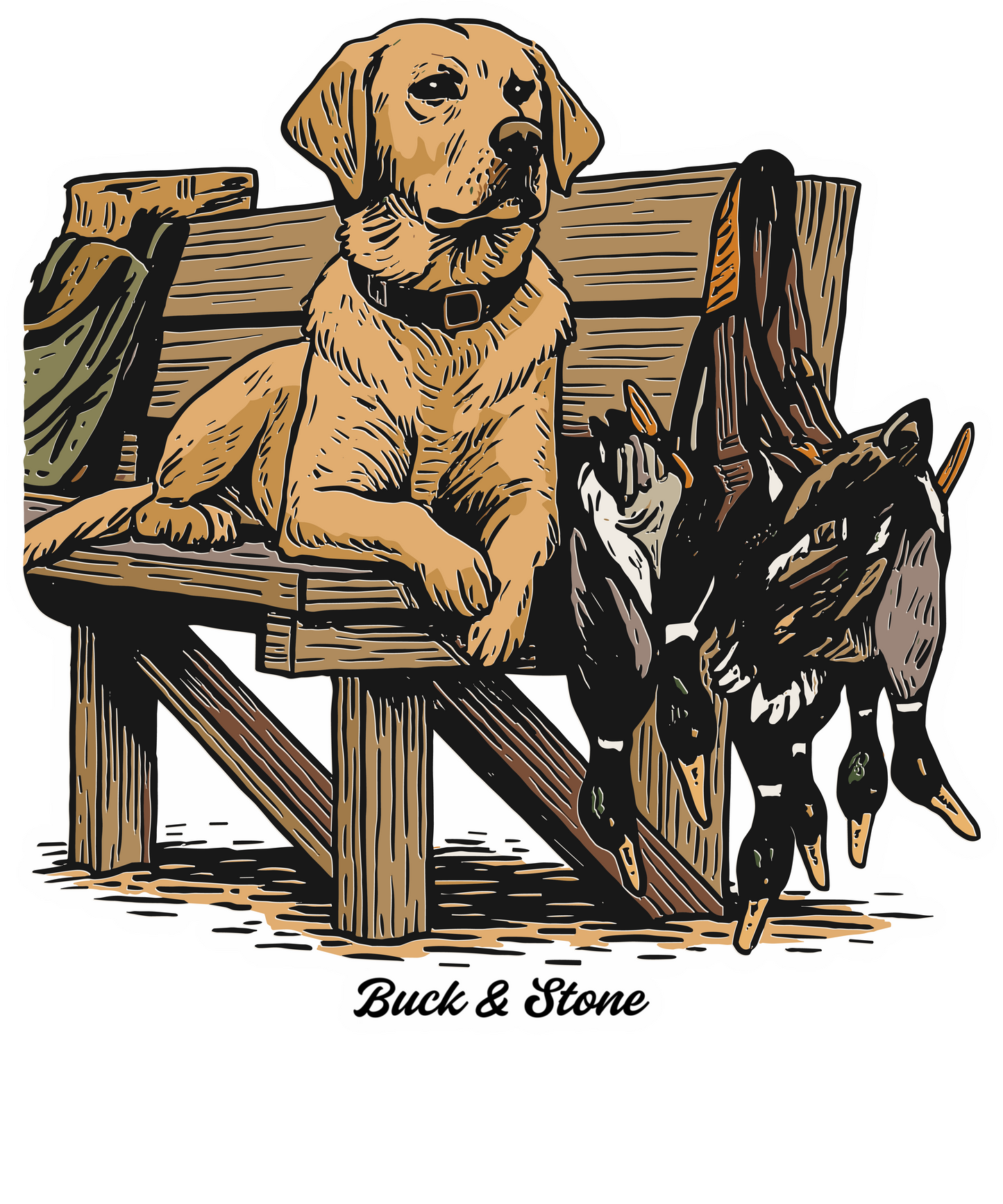 Yellow Lab Duck Hunter sticker