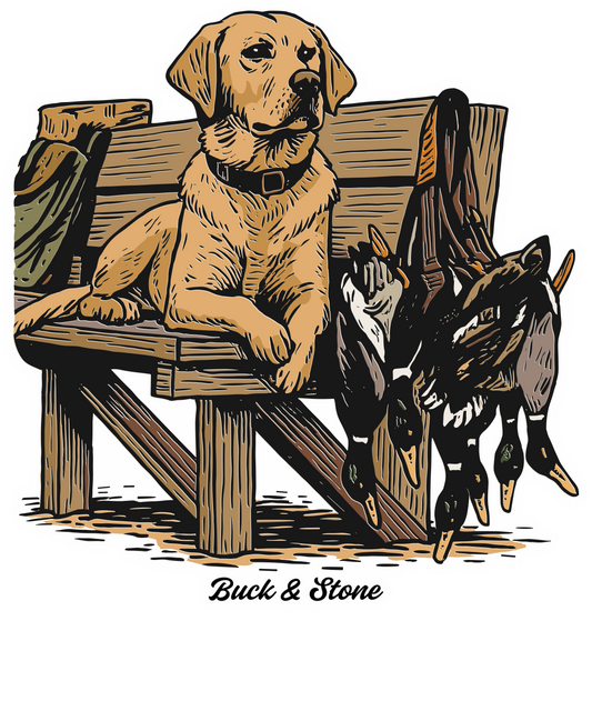 Yellow Lab Duck Hunter sticker