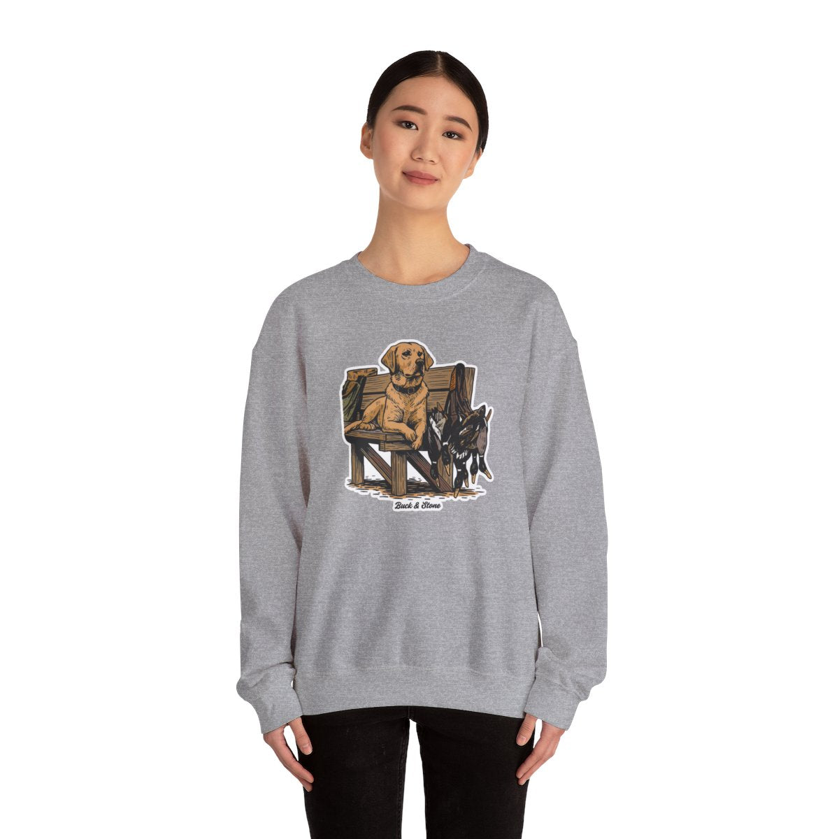 Ol Yellow lab with ducks Crewneck sweatshirt