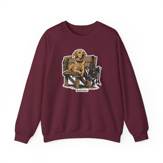 Ol Yellow lab with ducks Crewneck sweatshirt