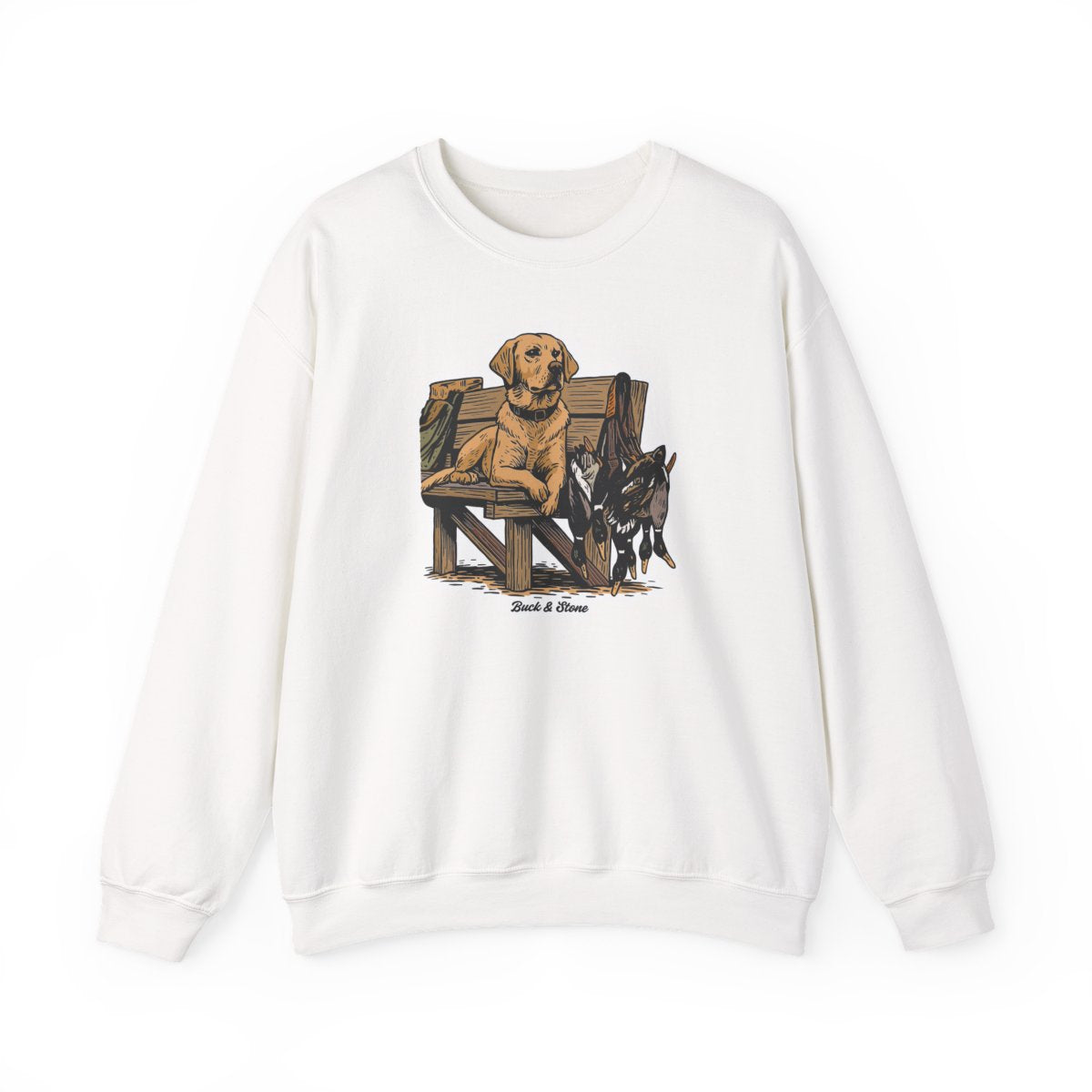 Ol Yellow lab with ducks Crewneck sweatshirt